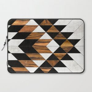 Urban Tribal Pattern No.9 - Aztec - Concrete and Wood Computer Cover by Zoltan Ratko - Laptop Sleeve - 15"