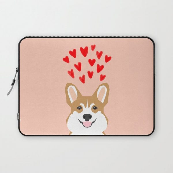 Valentines - Love Corgi Computer Cover by PetFriendly - Laptop Sleeve - 13"