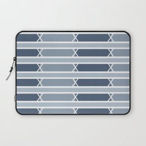 Venice Blue Stripe Computer Cover by ivyink studio - Laptop Sleeve - 13"