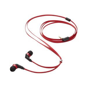 Verbatim Tangle-Free - Earphones - in-ear - 3.5 mm jack - black/red