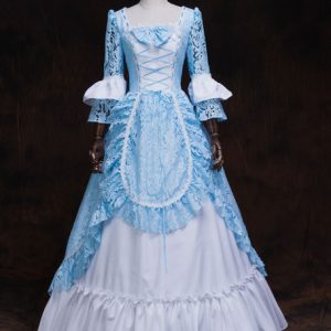 Victorian Dress Retro Rococo Masquerade Ball Gowns Royal Floral Ruffles Vintage Costume Halloween