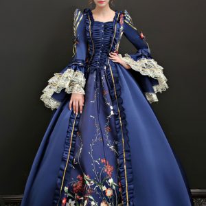 Victorian Era Costume Princess Sissi Women's Dark Navy Dresses