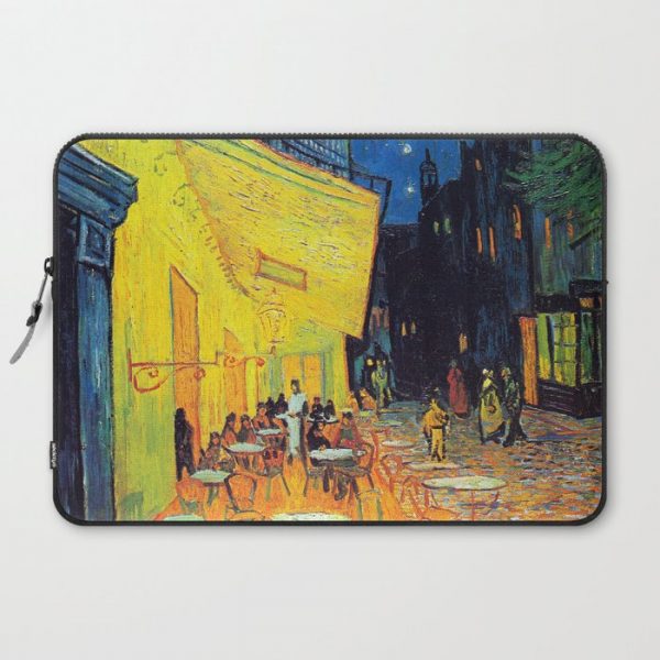 Vincent Van Gogh - Cafe Terrace at Night (new color editing) Computer Cover by Dejavustudio - Laptop Sleeve - 15"