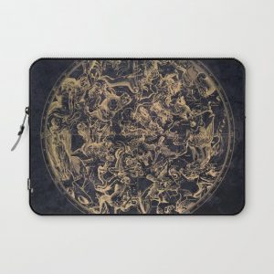 Vintage Constellations & Astrological Signs | Yellowed Ink & Cosmic Colour Computer Cover by Visionary Sea - Laptop Sleeve - 13"