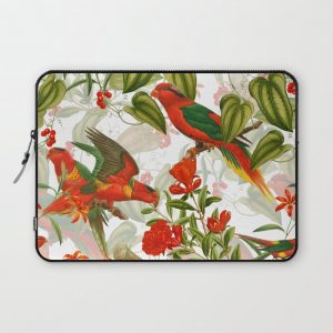 Vintage & Shabby Chic - Birds in Flower Jungle Computer Cover by Vintage & Love - Laptop Sleeve - 13"