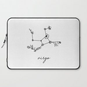 Virgo Floral Zodiac Constellation Computer Cover by Allison Terkelsen - Laptop Sleeve - 15"