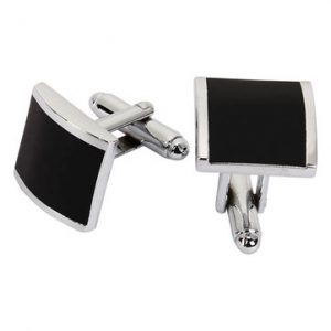 WSC Men Metal Series Stylish Cufflinks Enamel Square Shape Decoraction for Shirts Accessories