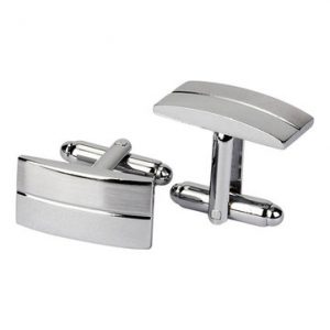 WSC Men Silver Cufflinks Metal Drawing Smooth Cufflinks For Wedding Decoration Gifts