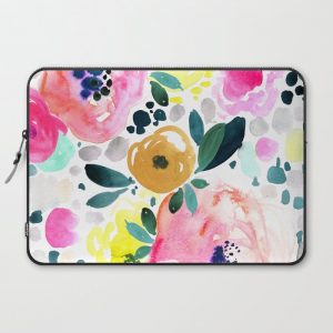 Wake Up Floral Computer Cover by Crystal W Design - Laptop Sleeve - 15"