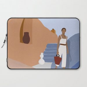 Wanderlust Women Travel Computer Cover by Zainab Mughal Arts - Laptop Sleeve - 15"