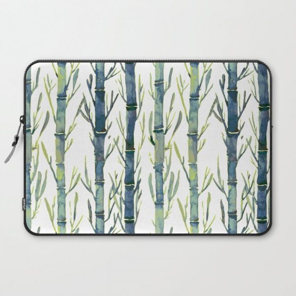 Watercolor Bamboo Computer Cover by Crwde - Laptop Sleeve - 15"