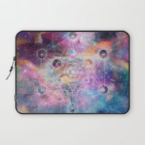 Watercolor and nebula sacred geometry Computer Cover by InovArtS - Laptop Sleeve - 13"