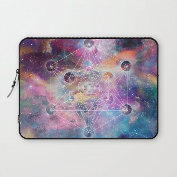 Watercolor and nebula sacred geometry Computer Cover by InovArtS - Laptop Sleeve - 13"