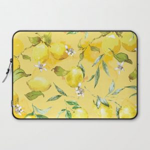 Watercolor lemons 5 Computer Cover by B & K - Laptop Sleeve - 15"