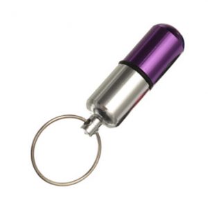 Waterproof Aluminum Pill Box Keychain