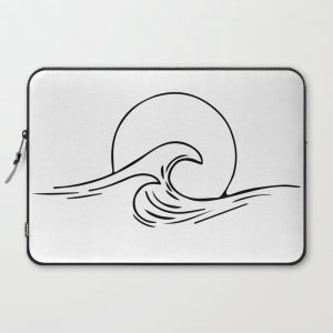 Waves Minimal art Computer Cover by UrbanWallArts - Laptop Sleeve - 15"