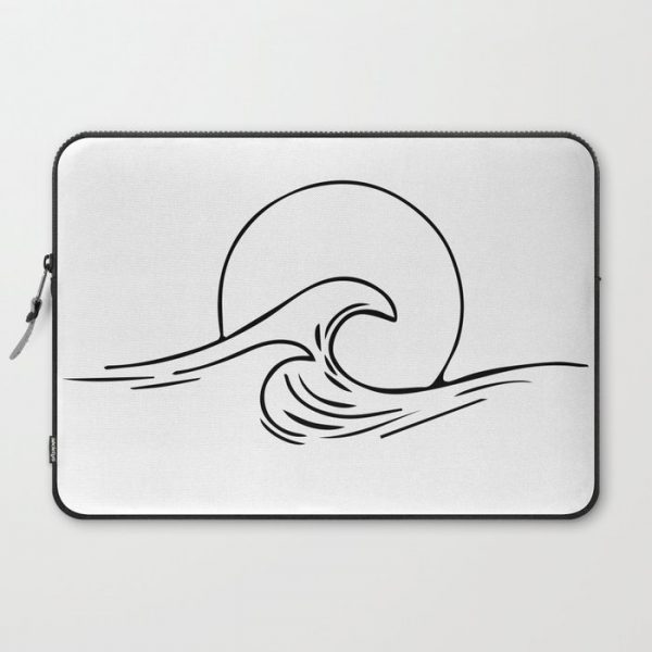 Waves Minimal art Computer Cover by UrbanWallArts - Laptop Sleeve - 15"