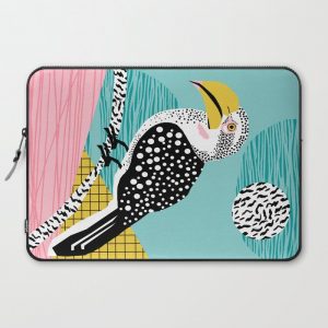 What - memphis tropical retro neon throwback 1980s 80s style hipster abstract bird vacation nature Computer Cover by Wacka - Laptop Sleeve - 15"