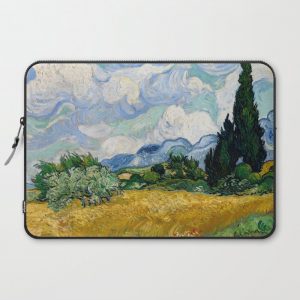 Wheat Field with Cypresses - Vincent van Gogh Computer Cover by maryedenoa - Laptop Sleeve - 15"