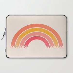 Whimsical Vintage Rainbow Waves Computer Cover by moderntropical - Laptop Sleeve - 15"