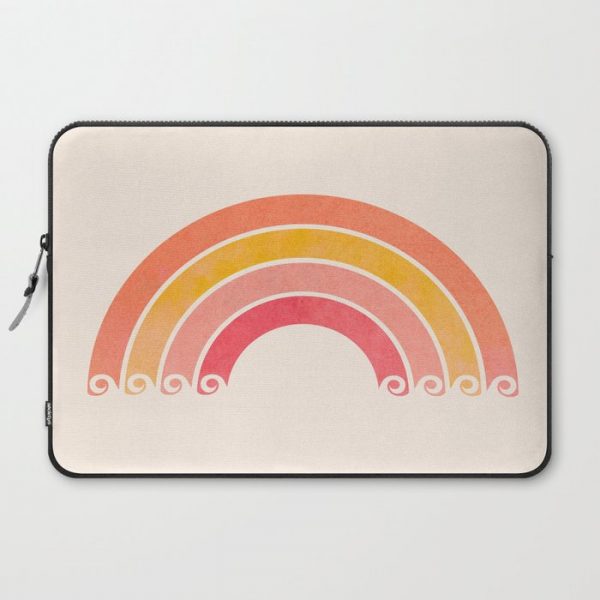 Whimsical Vintage Rainbow Waves Computer Cover by moderntropical - Laptop Sleeve - 15"