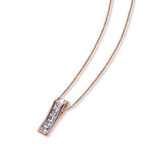 Whistle Shape Delicate Zircon Necklace Fashionable Copper Women Accessories