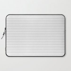 White Black Lines Minimalist Computer Cover by Beautiful Homes - Laptop Sleeve - 15"