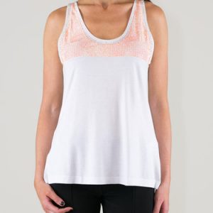 White Embellished Scoop Neckline Tank