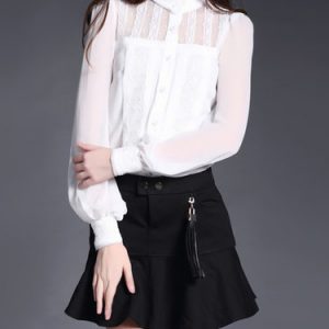 White Silk Elegant Blouse