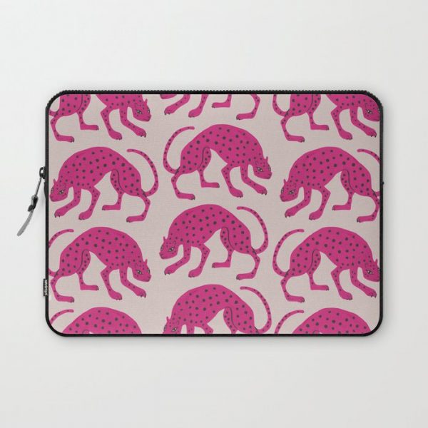 Wild Cats - Pink Computer Cover by Megan Galante - Laptop Sleeve - 13"