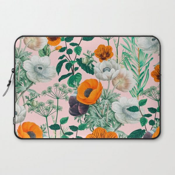 Wildflowers #pattern #illustration Computer Cover by 83 OrangesA(r) Art Shop - Laptop Sleeve - 15"