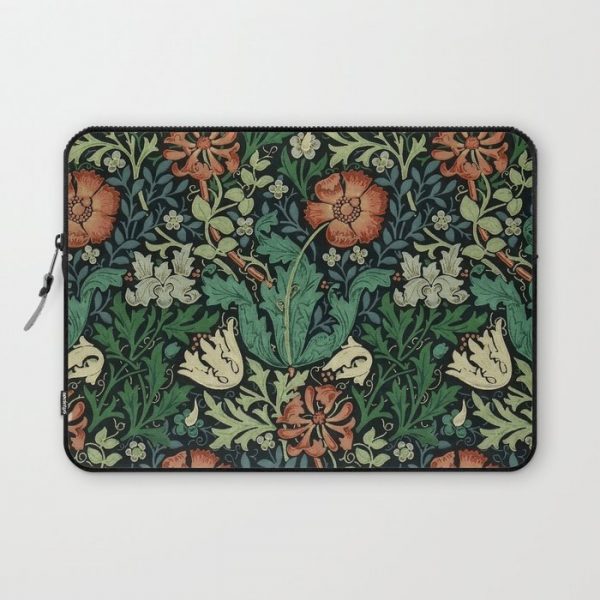 William Morris Compton Floral Art Nouveau Pattern Computer Cover by Art Gallery - Laptop Sleeve - 13"