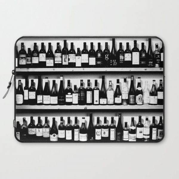 Wine Bottles in Black And White #decor #society6 #buyart Computer Cover by PA$?ivi VikstrAPm - Laptop Sleeve - 15"