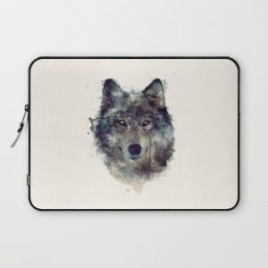 Wolf // Persevere Computer Cover by Amy Hamilton - Laptop Sleeve - 13"