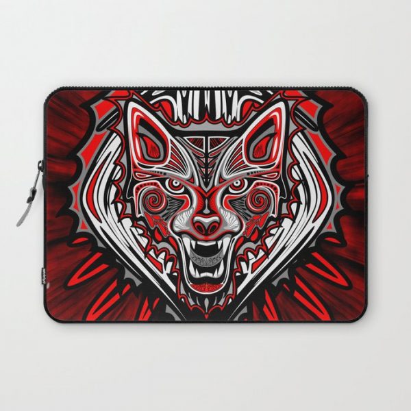 Wolf Tattoo Style Haida Art Computer Cover by BluedarkArt - Laptop Sleeve - 13"