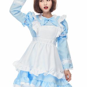 Woman Halloween Costumes Maid Bow Arm Cover Bowknot Holidays Costumes