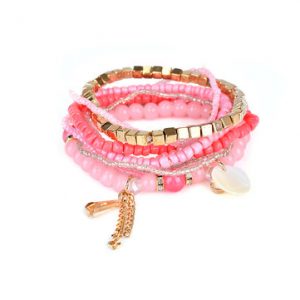 Women's Bohemian Bracelet Crystal Tassel Multilayer Bracelet