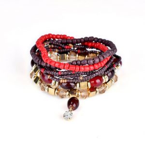 Women's Bohemian Bracelet Multilayer Beads Charming Bracelet