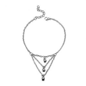 Women's Casual Anklet Silver Tassel Bell Anklet