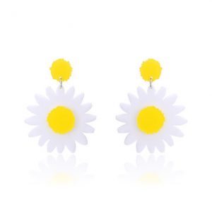 Women's Cute Earrings Daisy Flower Ear Drop Earrings