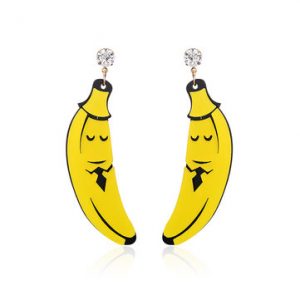 Women's Cute Earrings Fruit Banana Portrait Earrings