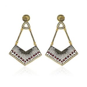 Women's Elegant Earrings Retro Tassel Rhinestone Earrings