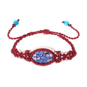 Women's Ethnic Bracelet Retro Agate Vintage Weave Rope Bracelet