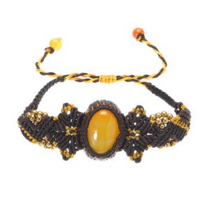 Women's Ethnic Bracelet Retro Agate Weave Rope Bracelet