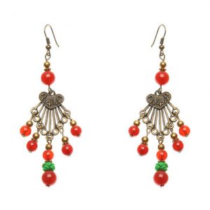 Women's Ethnic Earrings Agate Tassel Retro Earrings