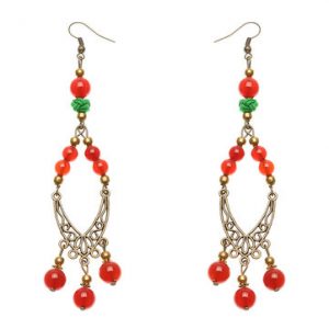 Women's Ethnic Earrings Retro Agate Ear Drop Earrings