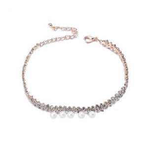 Women's Luxury Anklet Pearl Full Rhinestone Anklet