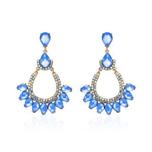 Women's Luxury Earrings Full Rhinestone Crystal Drop Earrings