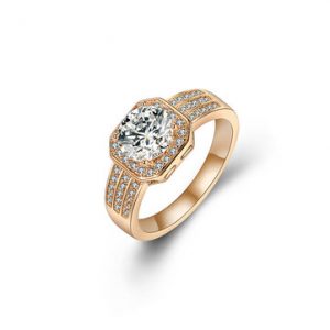 Women's Luxury Ring Gold Plated Zircon Ring