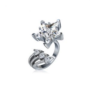 Women's Luxury Ring Star Zircon Opening Ring